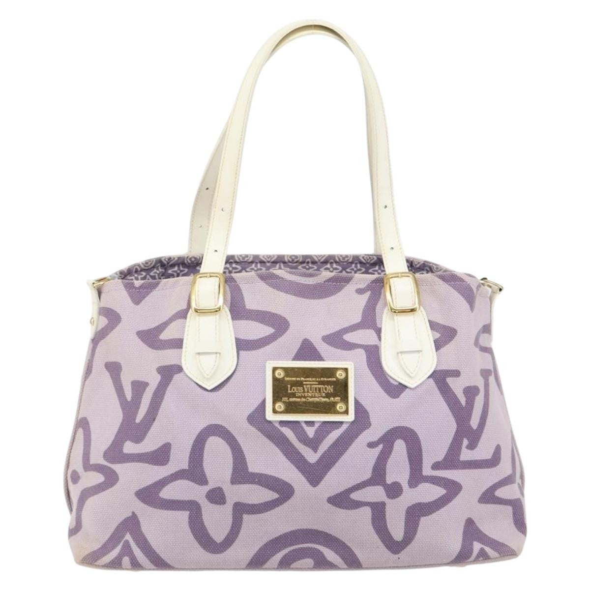 Louis Vuitton Tahitienne Cabas Canvas, PURPLE, CANVAS, Tote bag
