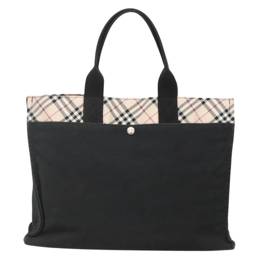 Burberry Nova Check Tote canvas check pattern, BLACK, CANVAS, Tote bag