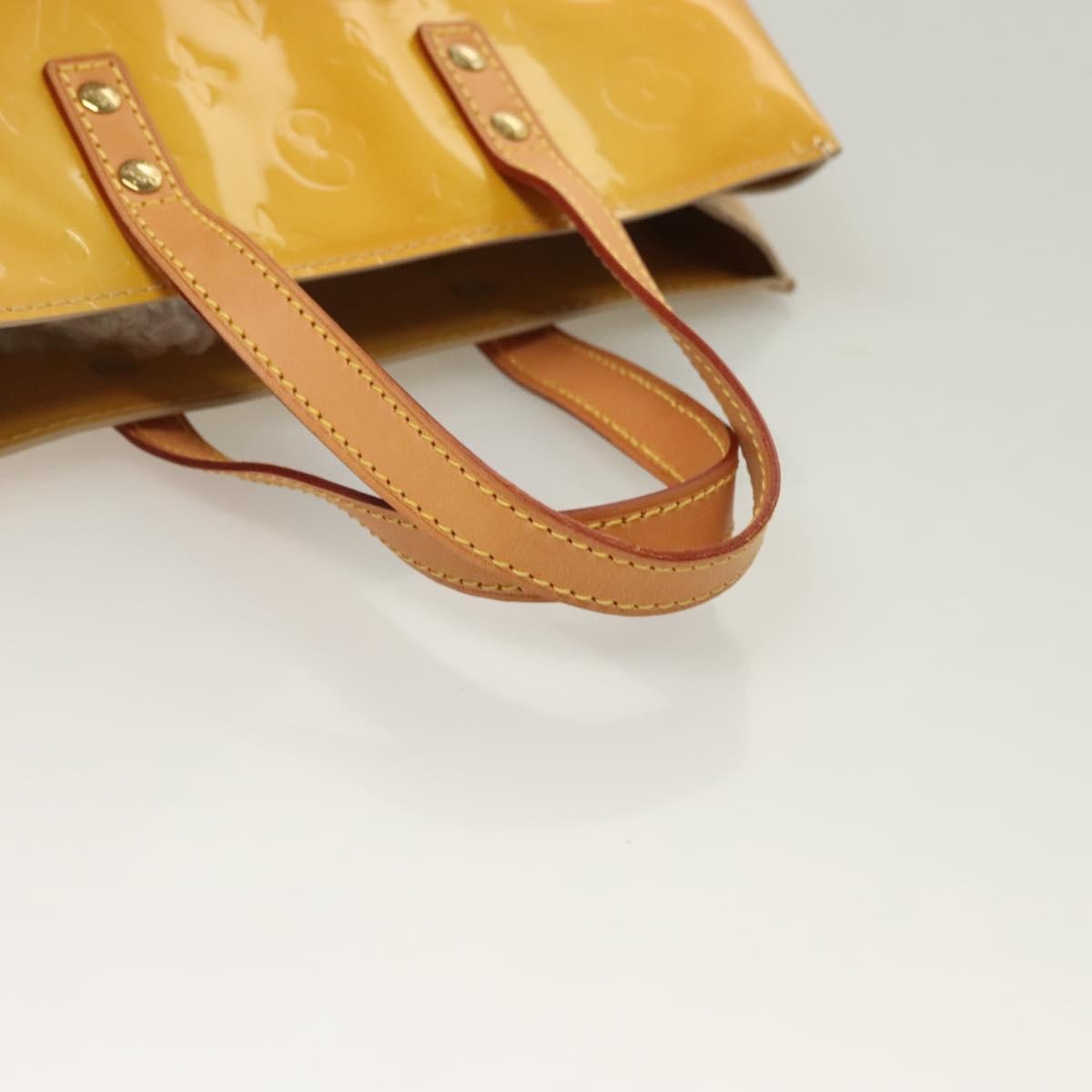 Louis Vuitton Reade Handbag Monogram Vernis, Yellow, Patent Leather, Handbag