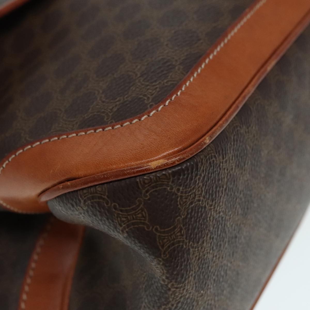 Celine Triomphe vintage handbag Macadam canvas, BROWN, CANVAS, Handbag