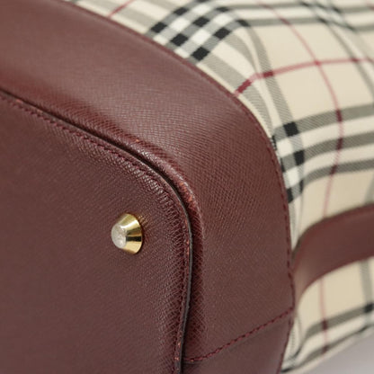 Burberry Nova Check Tote Canvas and Leather, BEIGE, CANVAS, Tote bag