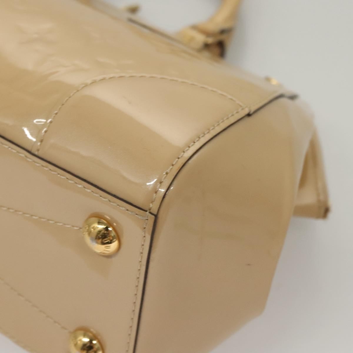 Louis Vuitton Santa Monica Handbag Monogram Vernis, BEIGE, PATENT_LEATHER, Handbag