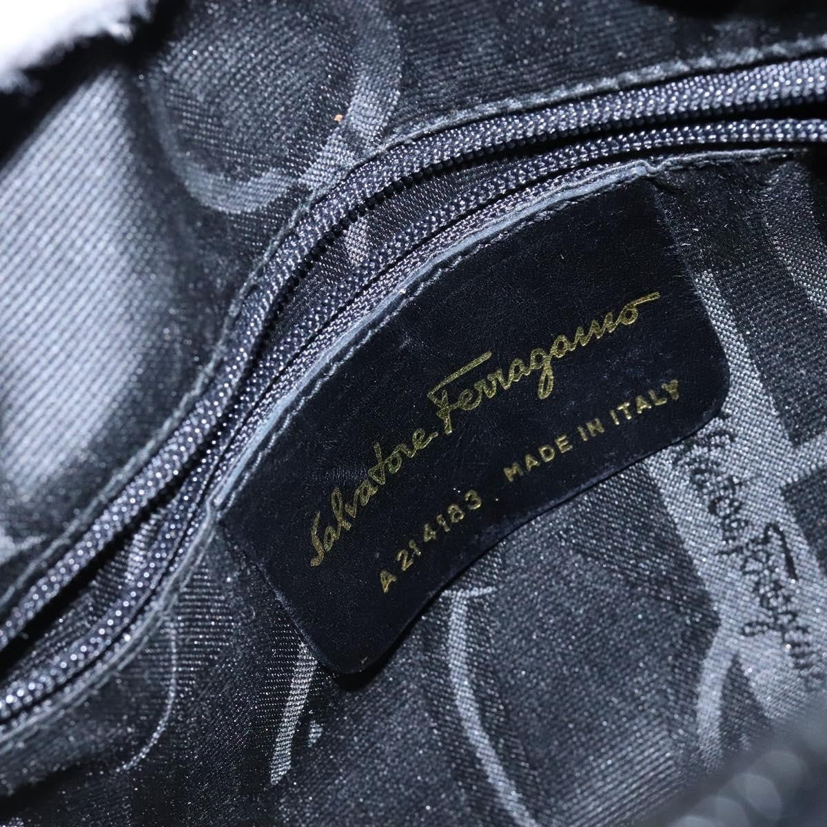 Salvatore Ferragamo Vala Shoulder Bag Leather, NAVY, LEATHER, Shoulder bag