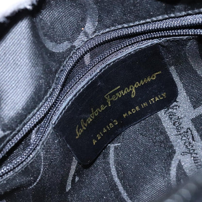 Salvatore Ferragamo Vala Shoulder Bag Leather, NAVY, LEATHER, Shoulder bag