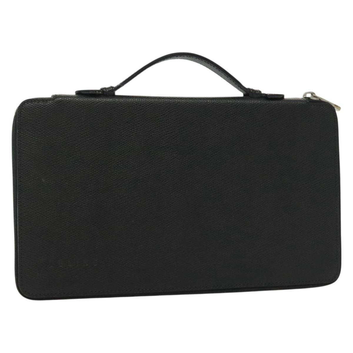 Celine Travel Organizer Leather, BLACK, LEATHER, Clutche & pouche