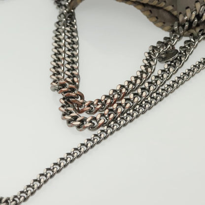 Stella McCartney Falabella Fold Over Crossbody Bag Suede, GRAY, SUEDE, Crossbody bag