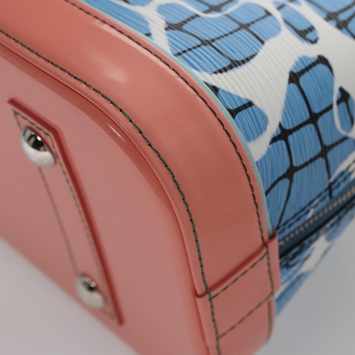 Louis Vuitton Alma Handbag Limited Edition Print Epi Leather, Blue, Leather, Handbag