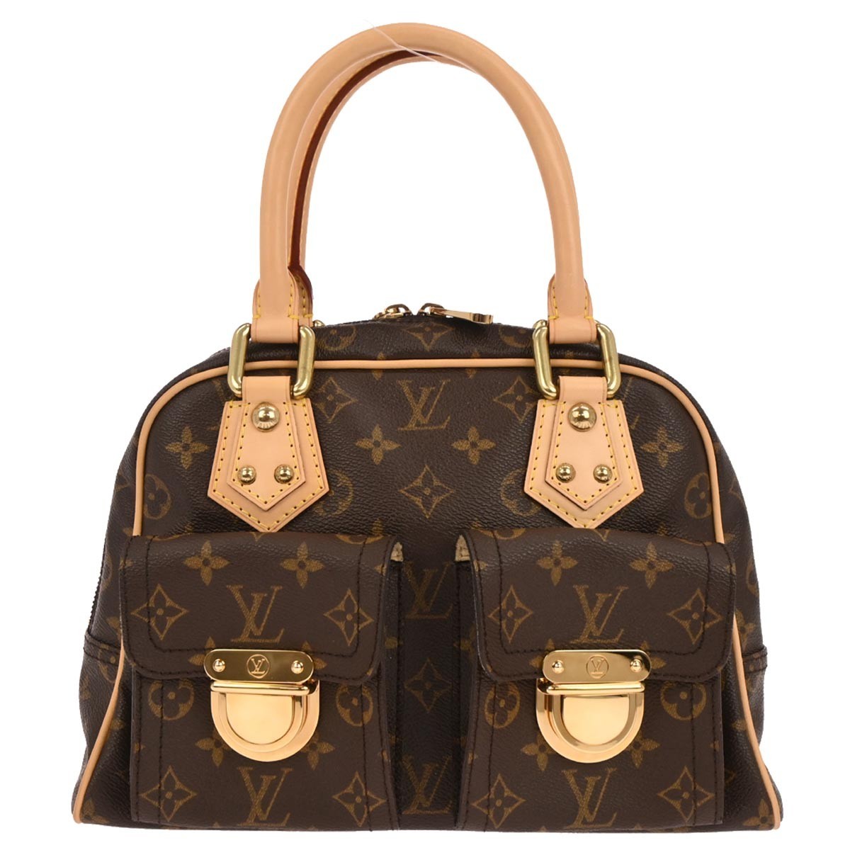 Louis Vuitton Manhattan Handbag Monogram Canvas, Brown, Canvas, Handbag