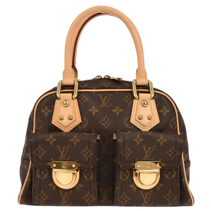 Louis Vuitton Manhattan Handbag Monogram Canvas, Brown, Canvas, Handbag