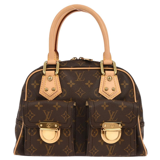 Louis Vuitton Manhattan Handbag Monogram Canvas, Brown, Canvas, Handbag