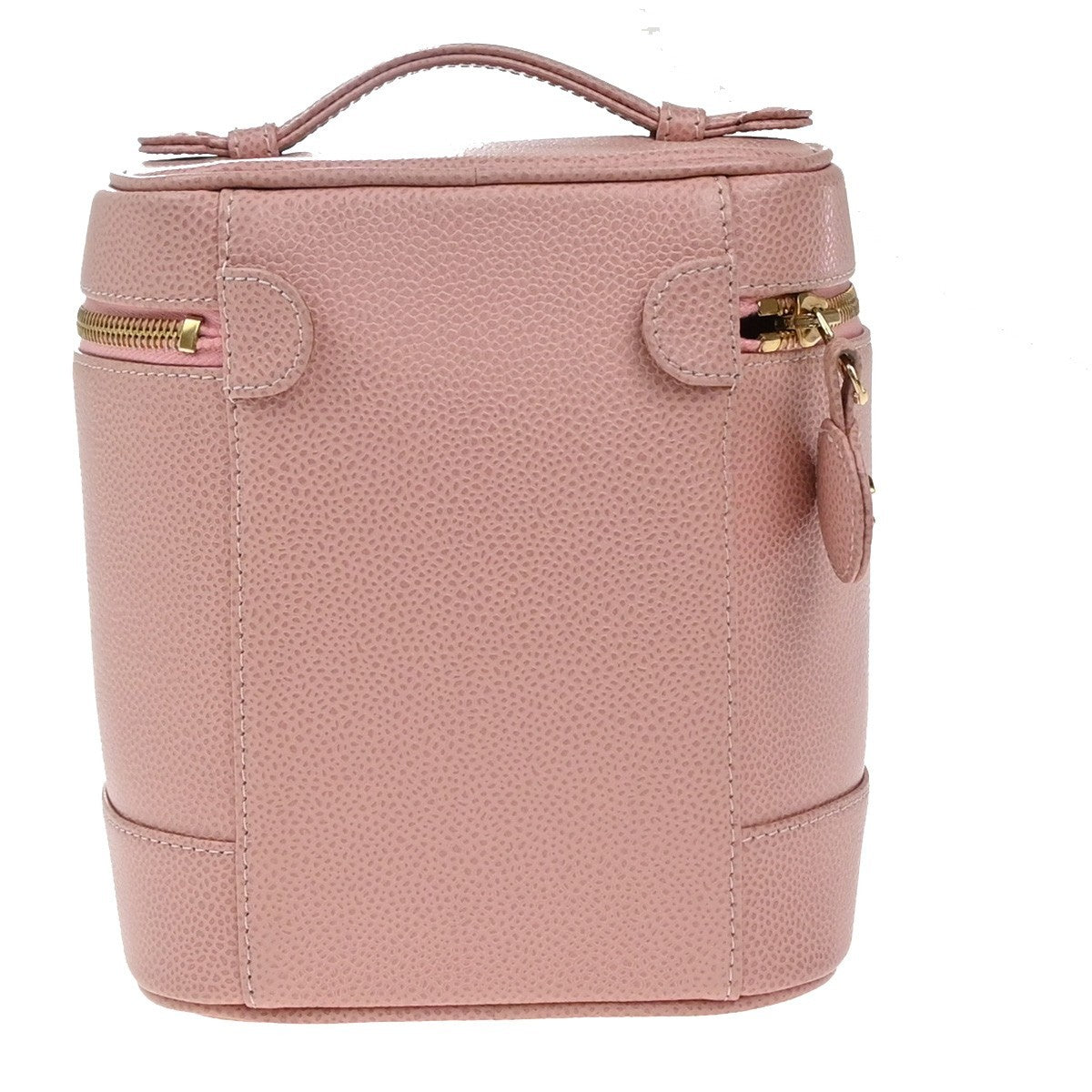 Chanel Vintage Timeless Cosmetic Case Caviar, PINK, LEATHER, Handbag