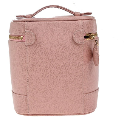 Chanel Vintage Timeless Cosmetic Case Caviar, PINK, LEATHER, Handbag