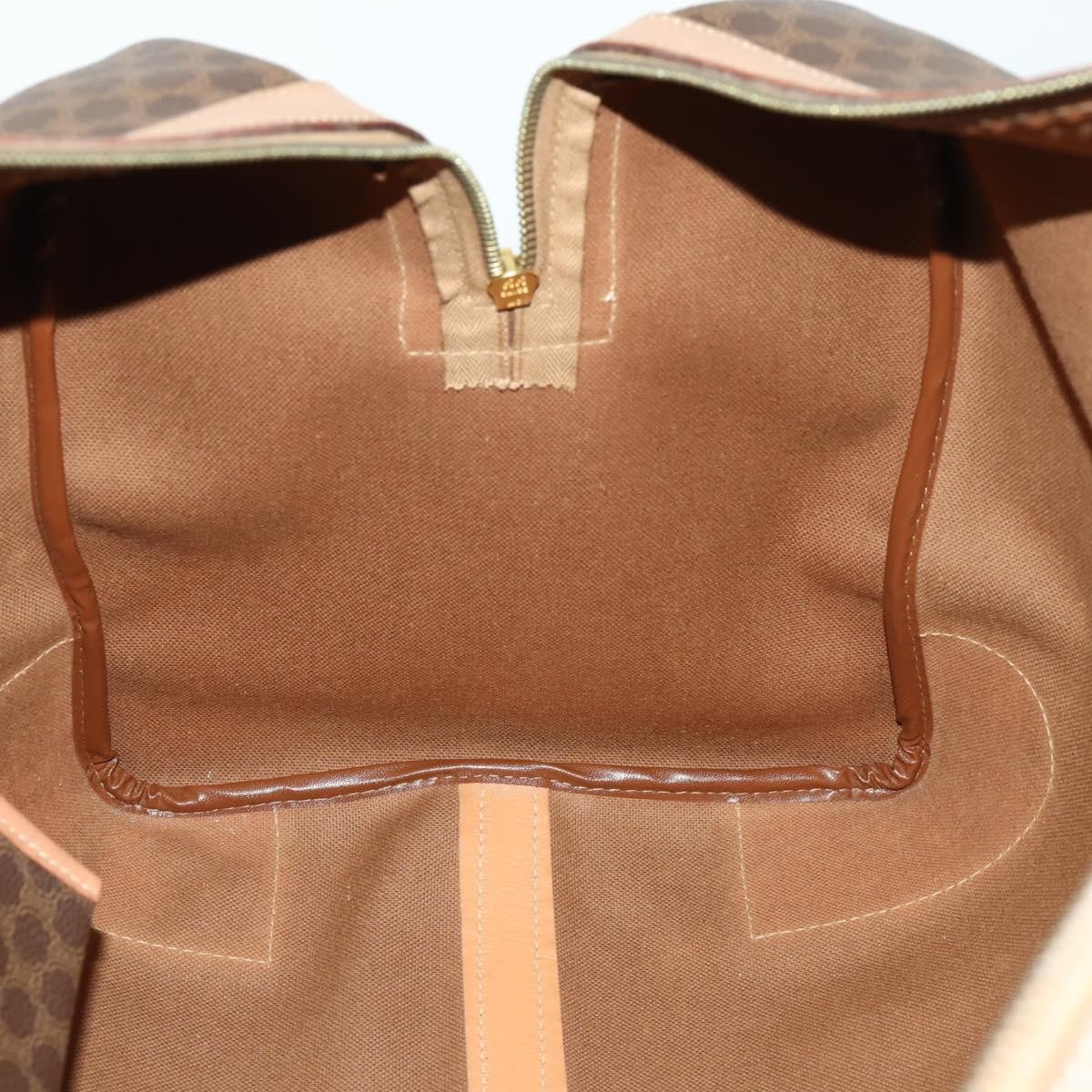 Celine Vintage Duffle Bag Canvas and Leather, BROWN, CANVAS, Travel bag