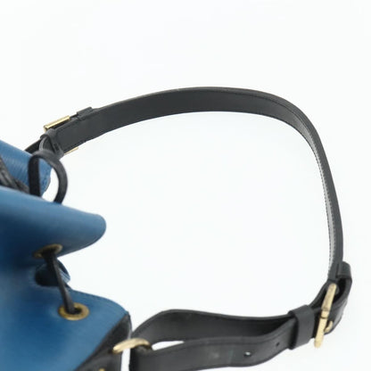 Louis Vuitton Bicolor Petit Noe Handbag Epi Leather, Blue, Leather, Shoulder Bag