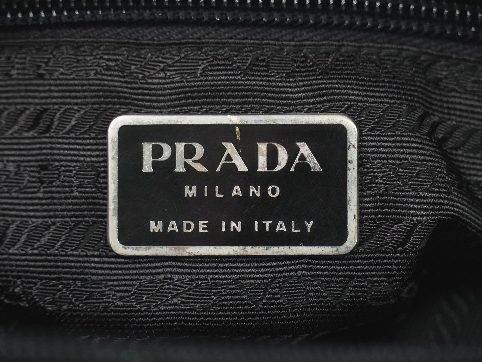 Prada Front Zip Messenger Bag Tessuto, Black, Nylon, Shoulder Bag