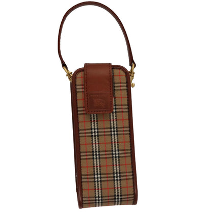 Burberry Nova check Pochette Canvas, BEIGE, CANVAS, Clutche & pouche