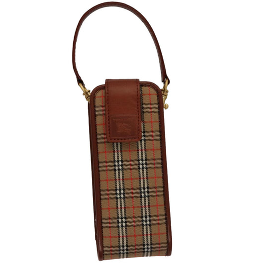 Burberry Nova check Pochette Canvas, BEIGE, CANVAS, Clutche & pouche
