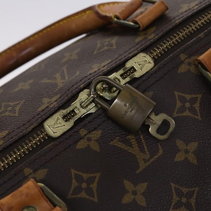 Louis Vuitton Keepall Bag Monogram Canvas, BROWN, CANVAS, Travel bag