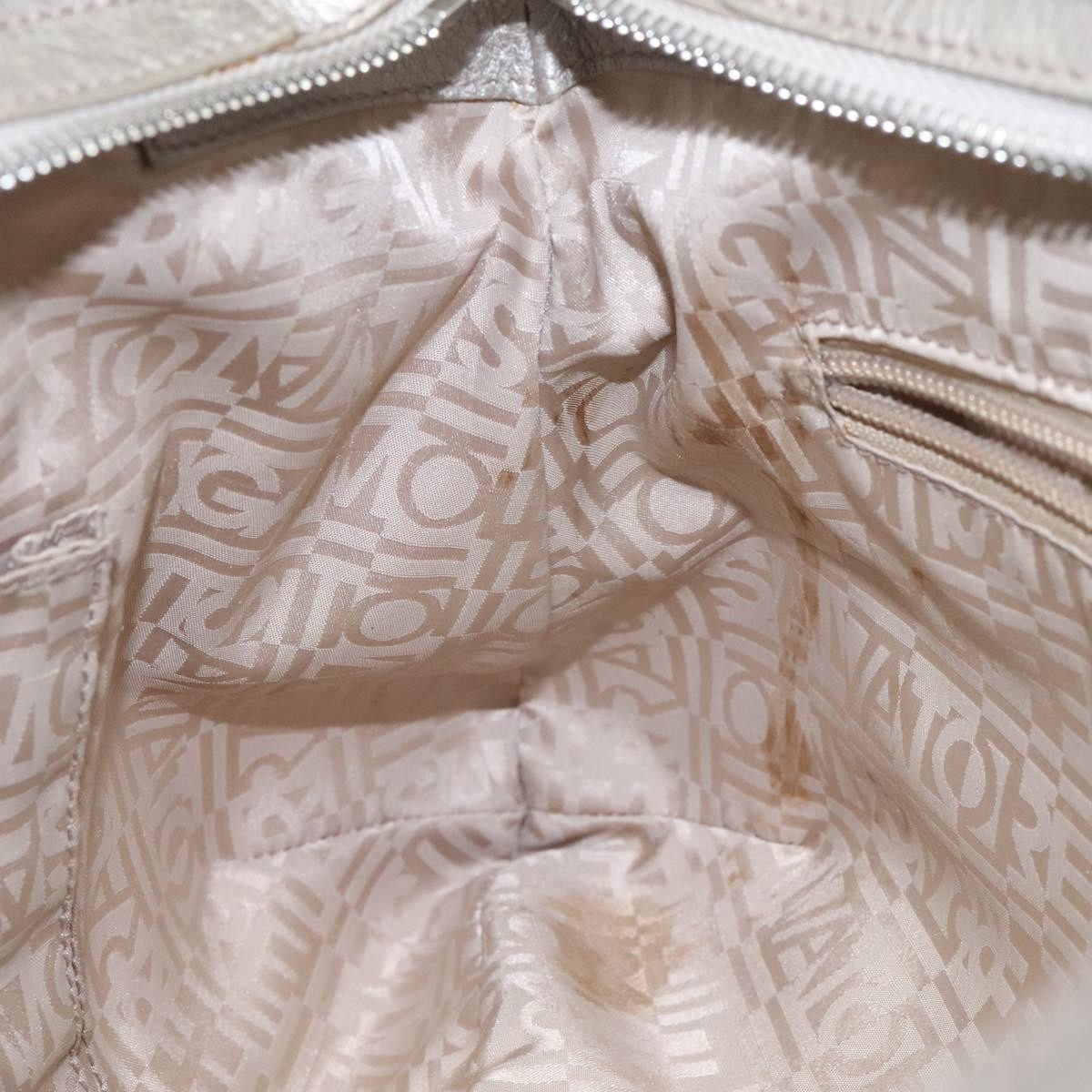 Salvatore Ferragamo Marisa Satchel Leather, SILVER, LEATHER, Shoulder bag