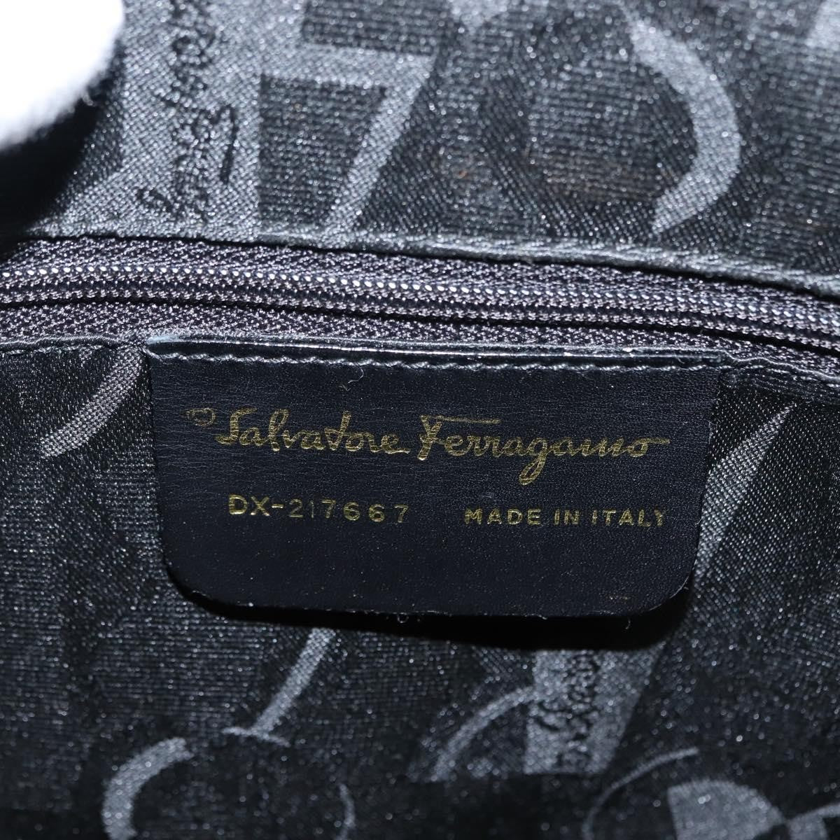 Salvatore Ferragamo Gancini Tote Patent leather, BLACK, PATENT_LEATHER, Tote bag