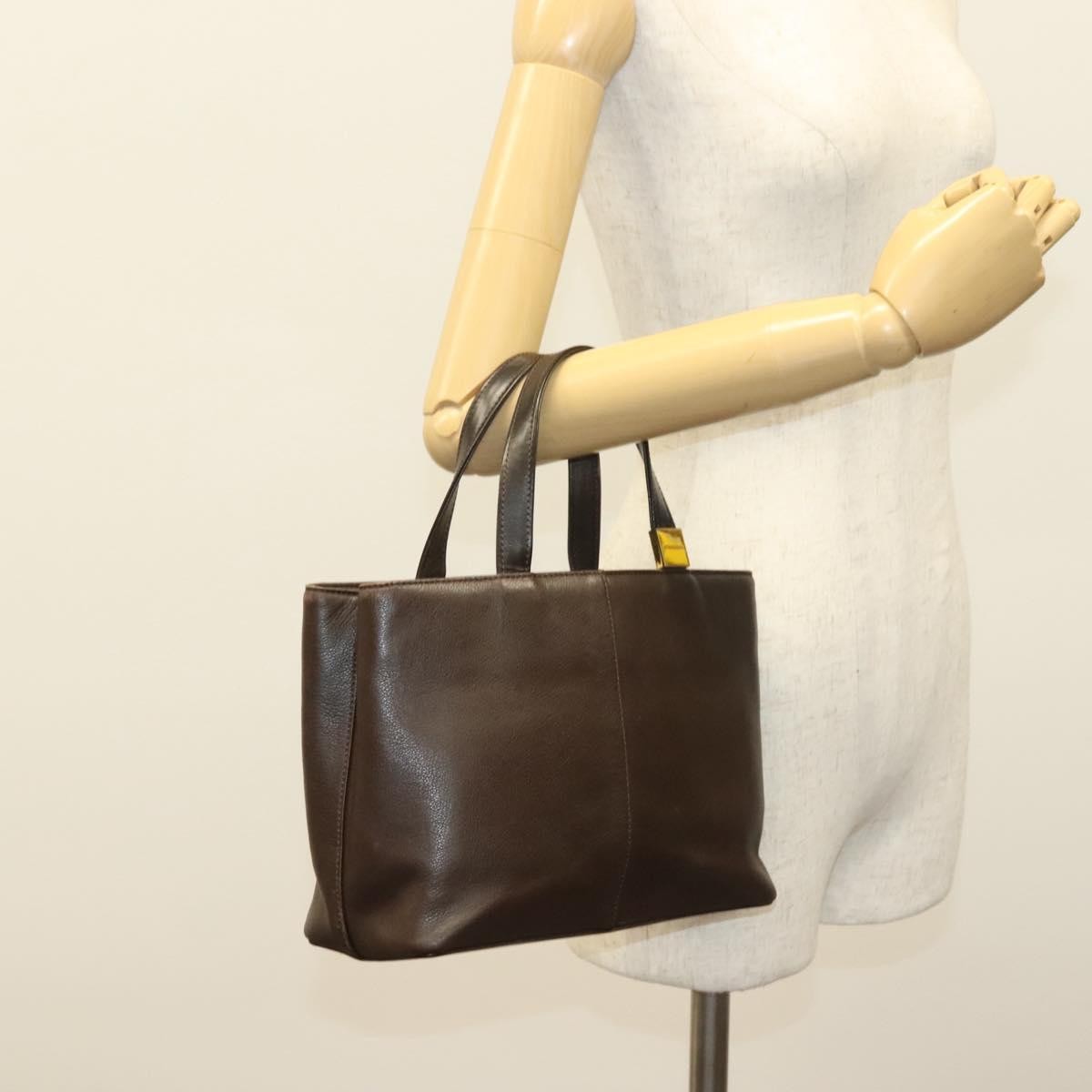 Burberry Vintage Handbag Leather, BROWN, LEATHER, Handbag