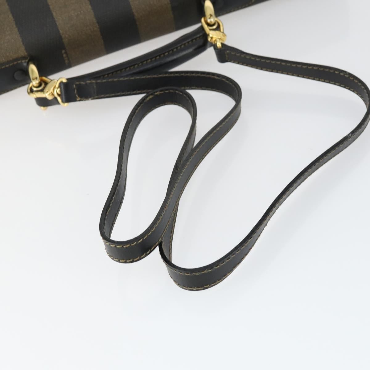 Fendi Vintage Pequin Briefcase Bag Coated Canvas, BROWN, CANVAS, Briefcase