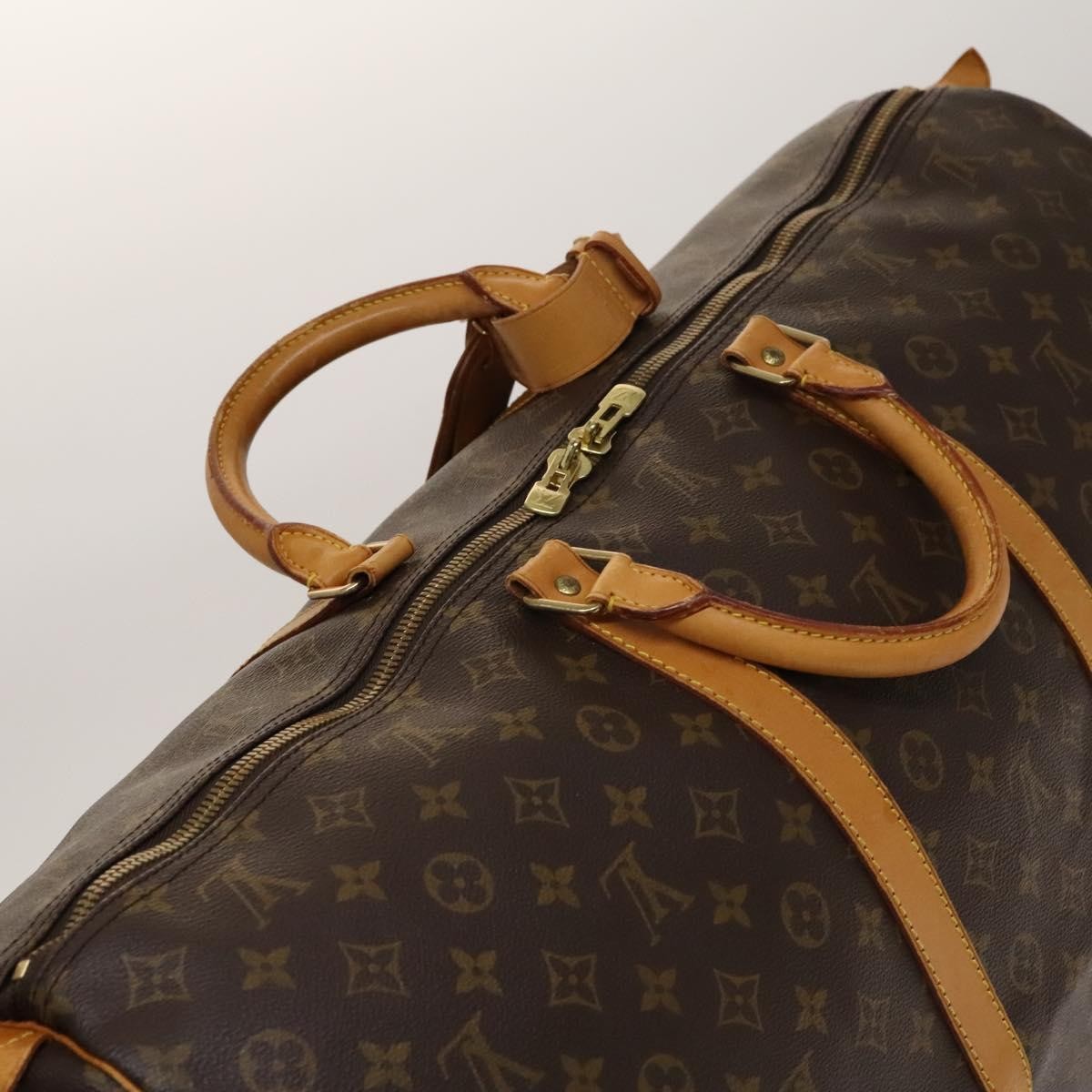 Louis Vuitton Keepall Bag Monogram Canvas, BROWN, CANVAS, Travel bag