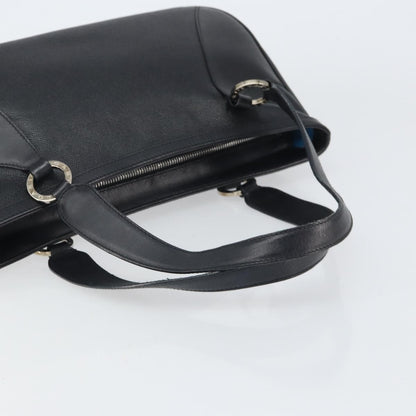 Bvlgari Handbag Leather, BLACK, LEATHER, Handbag