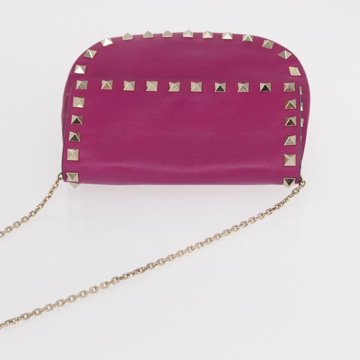 Valentino Garavani Rockstud Saddle Crossbody Bag Leather, PINK, LEATHER, Clutche & pouche