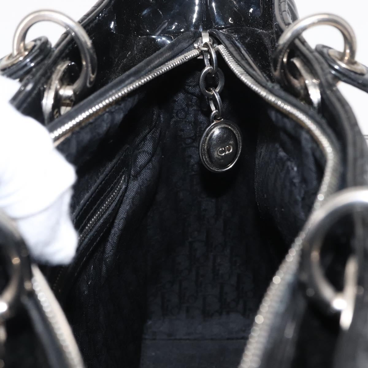 Christian Dior Lady Dior Bag Cannage Quilt Patent, BLACK, PATENT_LEATHER, Handbag