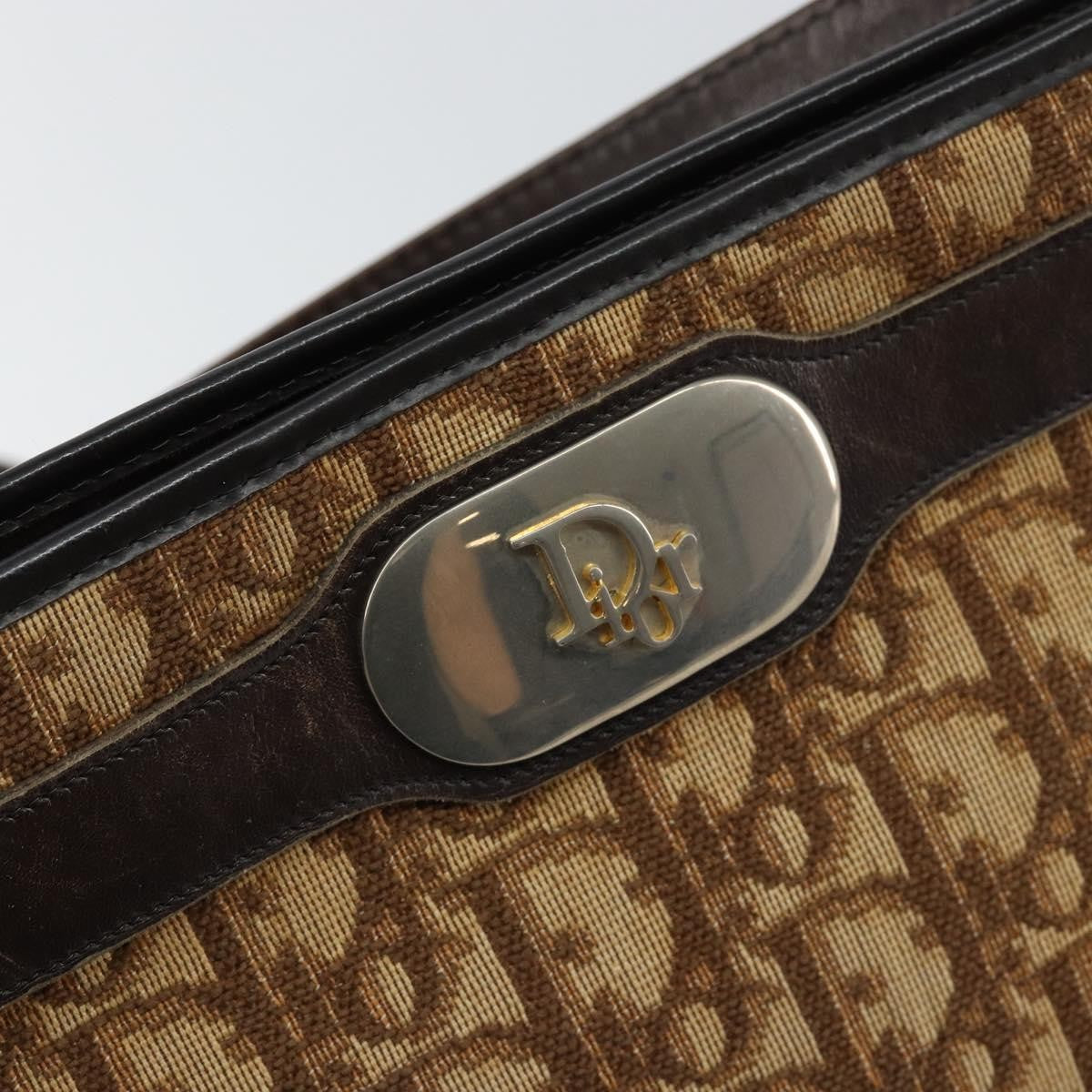 Christian Dior Vintage Trotter Shoulder Bag Canvas, BROWN, CANVAS, Shoulder bag