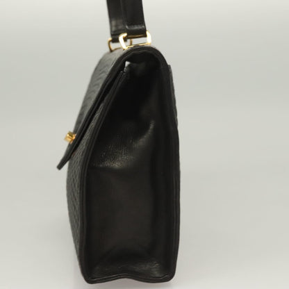 Bally Vintage Handbag Quilted Leather, BLACK, LEATHER, Handbag