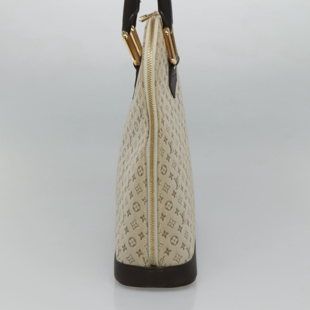 Louis Vuitton Alma Handbag Mini Lin Monogram, Khaki, Canvas, Handbag