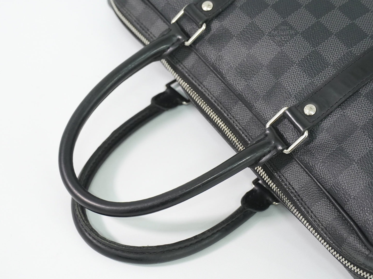 Louis Vuitton Porte-Documents Voyage Briefcase Damier Graphite, Gray, Canvas, Briefcase