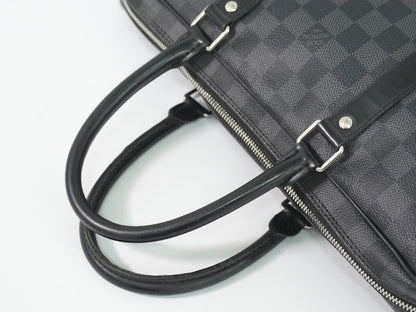 Louis Vuitton Porte-Documents Voyage Briefcase Damier Graphite, Gray, Canvas, Briefcase