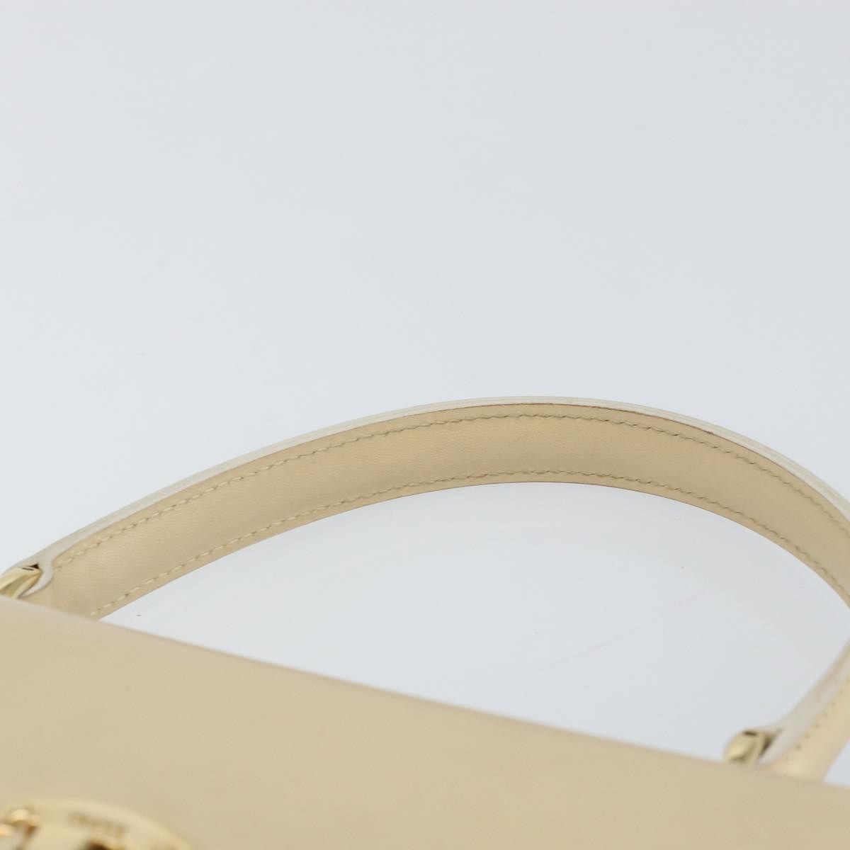 Gucci Vintage Lady Lock Top Handle Bag Leather, BEIGE, LEATHER, Handbag