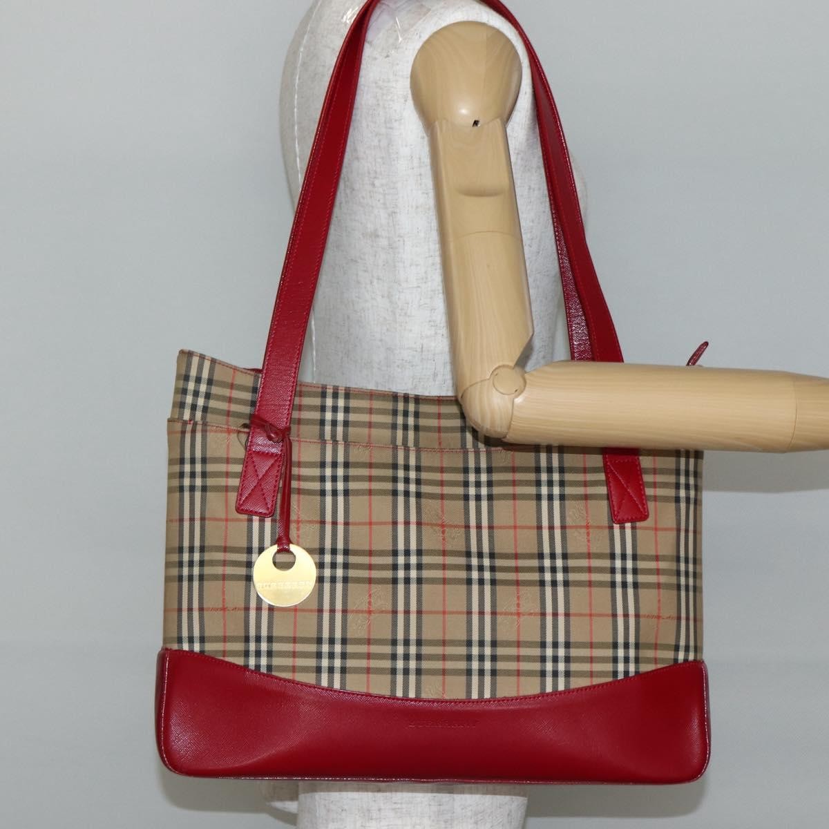 Burberry Nova Check Tote canvas check pattern, BEIGE, CANVAS, Tote bag