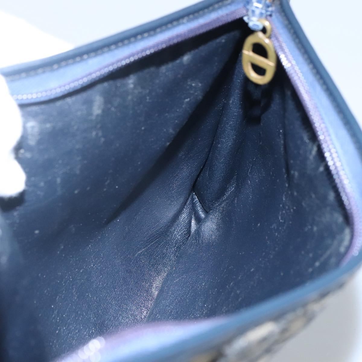 Christian Dior Vintage CD trotter Shoulder bag Canvas, NAVY, CANVAS, Shoulder bag
