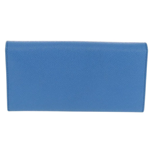 Salvatore Ferragamo Gancini Flap Continental Wallet Leather, Blue, Leather, Wallet