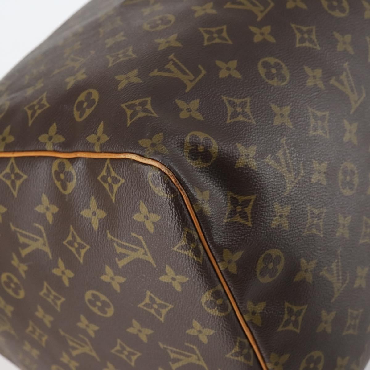 Louis Vuitton Keepall Bag Monogram Canvas, BROWN, CANVAS, Travel bag