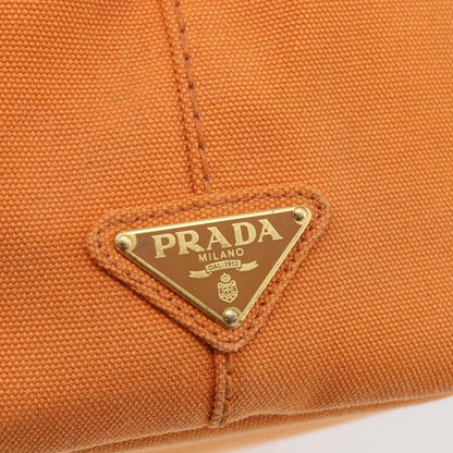 Prada Canapa Tote Canvas, ORANGE, CANVAS, Tote bag