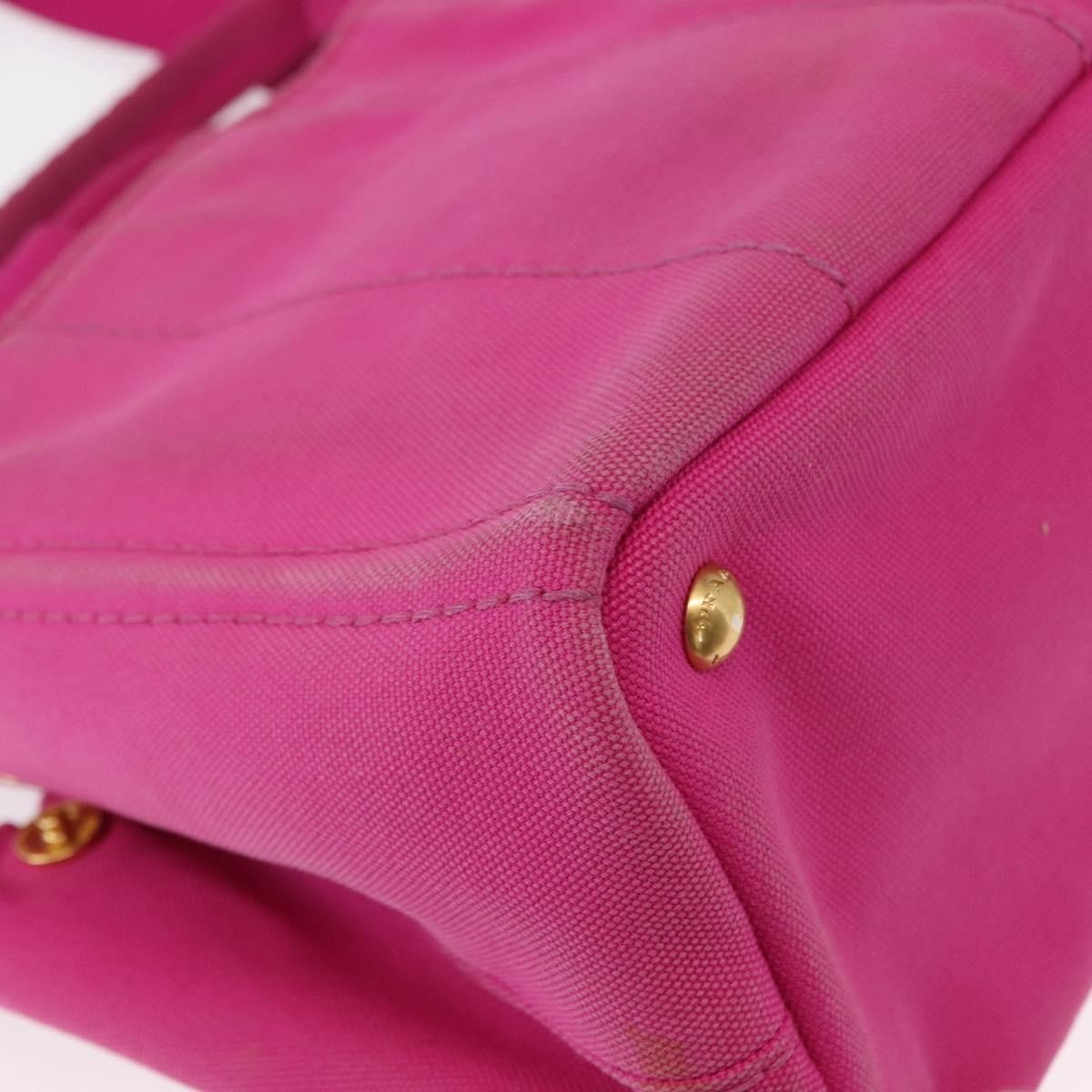 Prada Canapa Open Tote Canvas, PINK, CANVAS, Shoulder bag