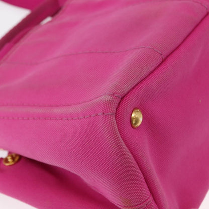 Prada Canapa Open Tote Canvas, PINK, CANVAS, Shoulder bag