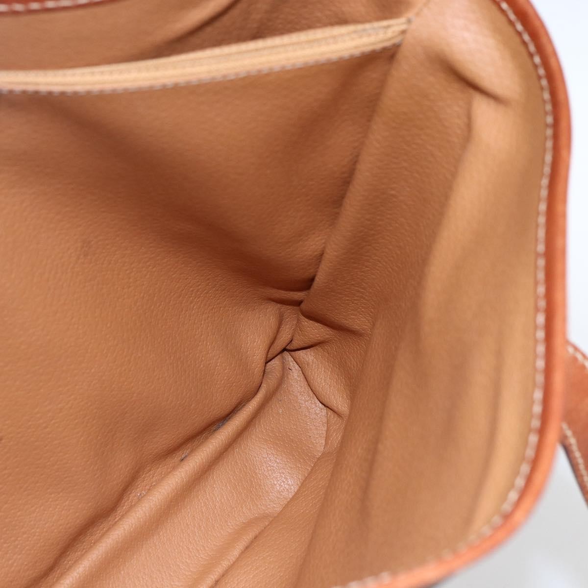 Celine Vintage Macadam Handbag Canvas and Leather, BROWN, CANVAS, Handbag