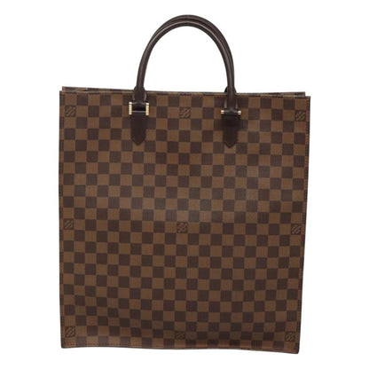 Louis Vuitton Sac Plat Bag Damier, BROWN, CANVAS, Handbag