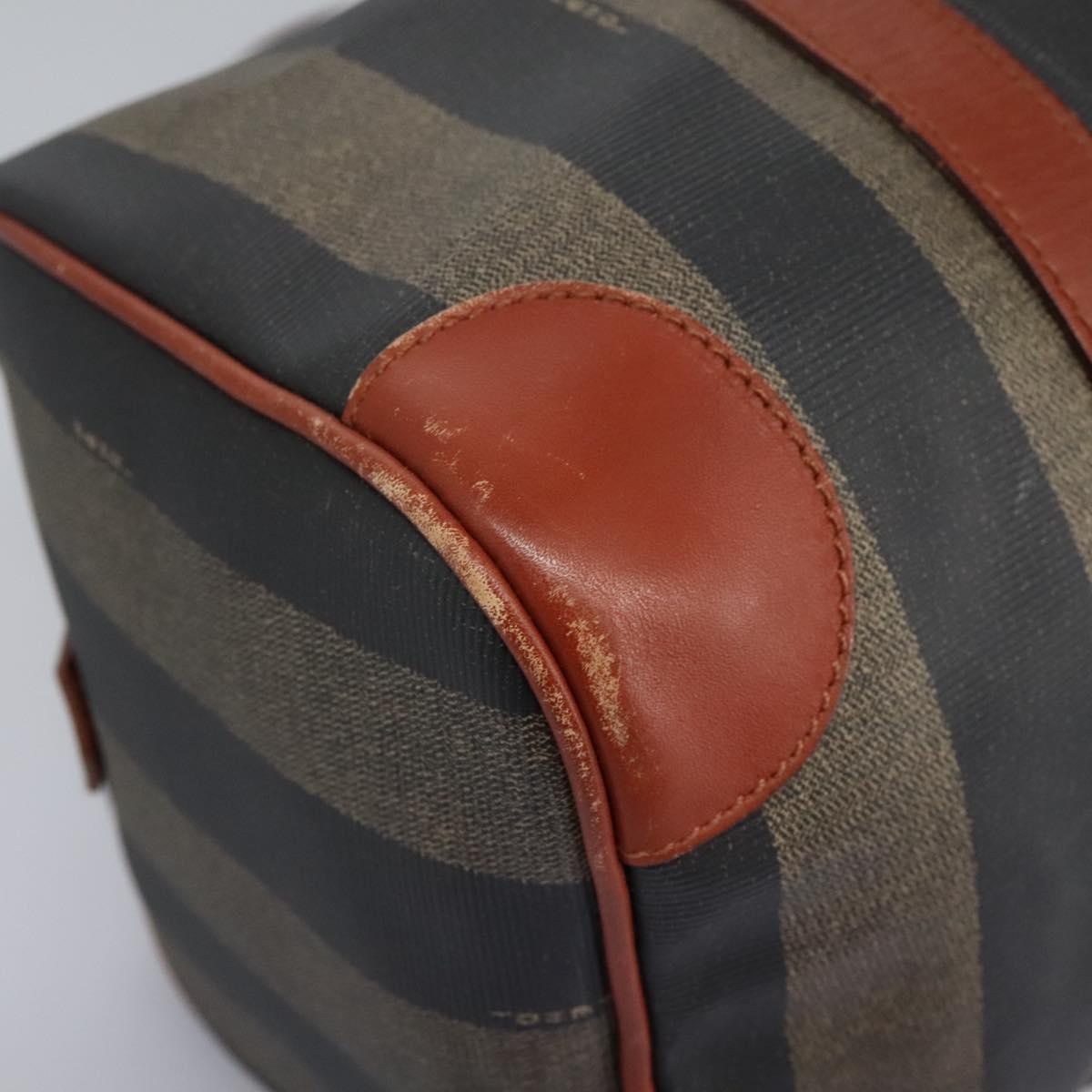 Fendi Vintage Pequin Convertible Boston Bag Coated Canvas, Multicolour, Canvas, Travel Bag