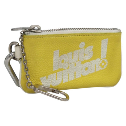 Louis Vuitton Pochette Clés Everyday LV leather, YELLOW, LEATHER, Wallets