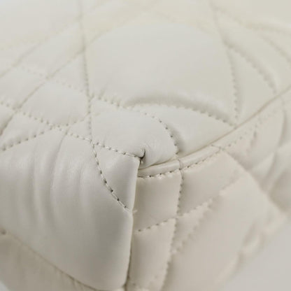 Christian Dior DiorTravel Nomad Pouch Macrocannage Quilt Calfskin, WHITE, LEATHER, Clutche & pouche