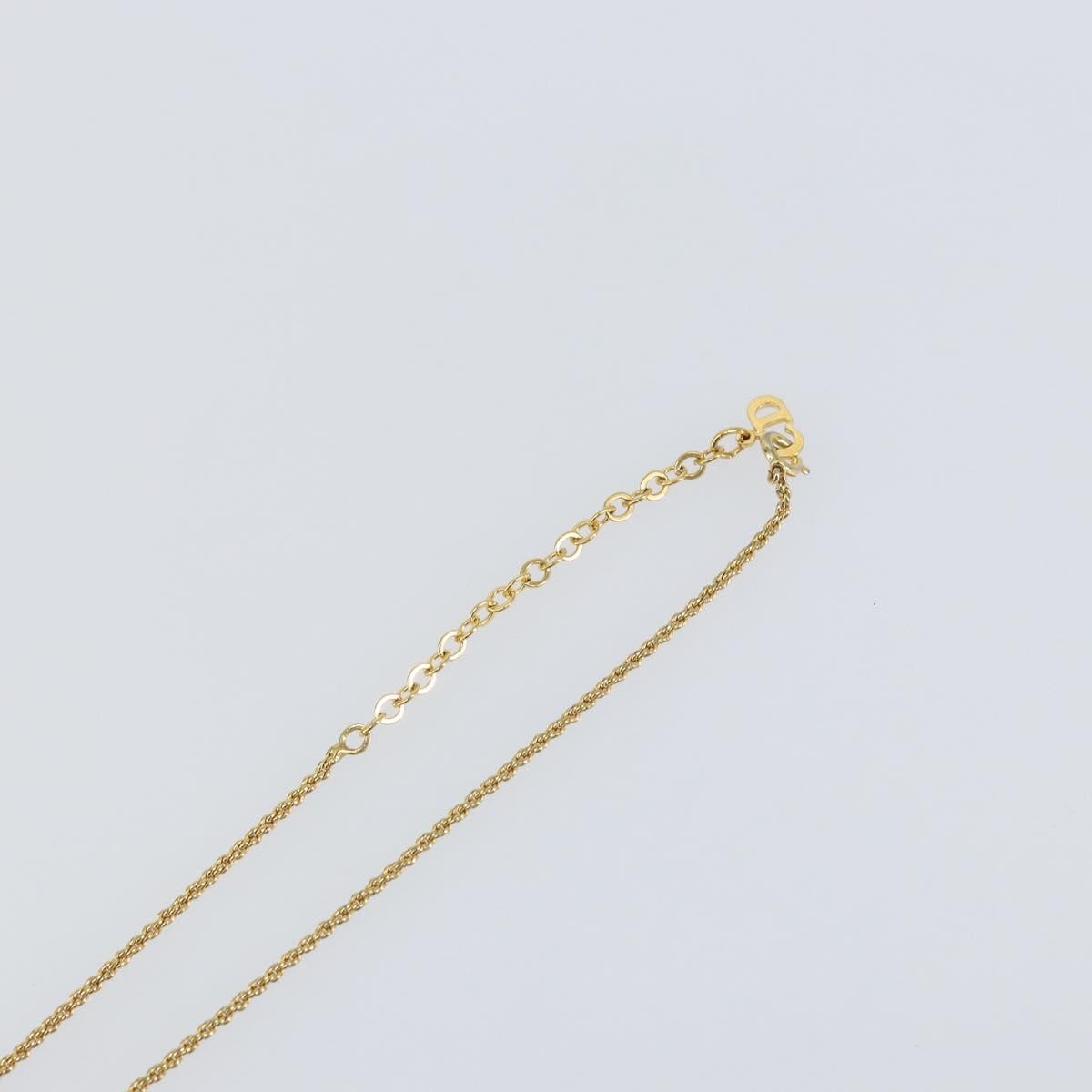 Christian Dior CD Round Pendant Necklace Metal, Gold, Metal, Necklace