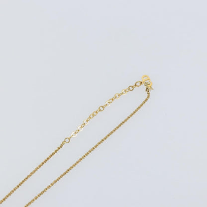 Christian Dior CD Round Pendant Necklace Metal, Gold, Metal, Necklace